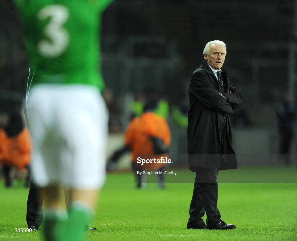 11 February 2009; Republic of Ireland manager Giovanni Trappatoni during the game. 2010 FIFA World Cup Qualifier, Republic of Ireland v Georgia. Croke Park, Dublin. Picture credit: Stephen McCarthy / SPORTSFILE