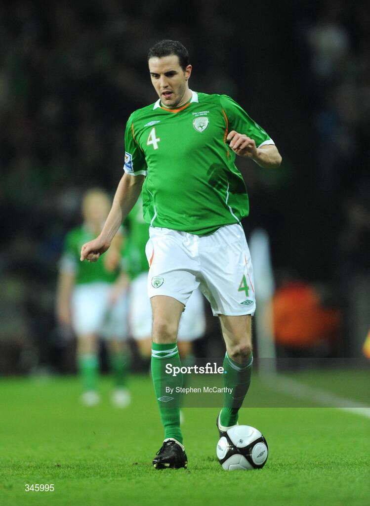 11 February 2009; John O'Shea, Republic of Ireland. 2010 FIFA World Cup Qualifier, Republic of Ireland v Georgia. Croke Park, Dublin. Picture credit: Stephen McCarthy / SPORTSFILE