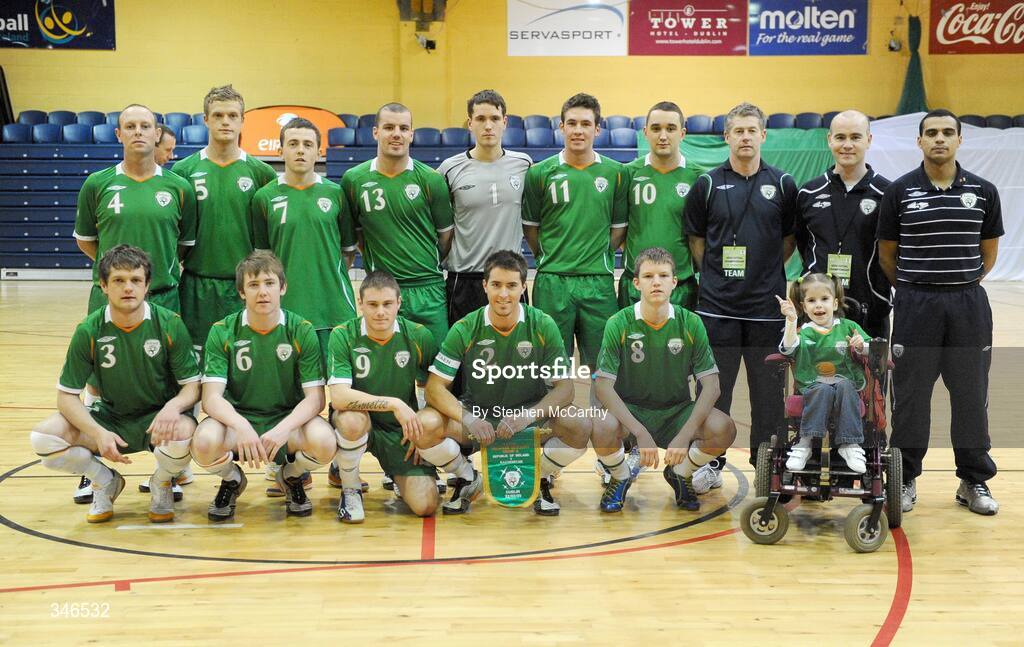 22 February 2009; The Republic of Ireland squad. UEFA Futsal Championship 2010 Qualifying Tournament, Republic of Ireland v Kazakhstan. National Basketball Arena, Tallaght. Picture credit: Stephen McCarthy / SPORTSFILE