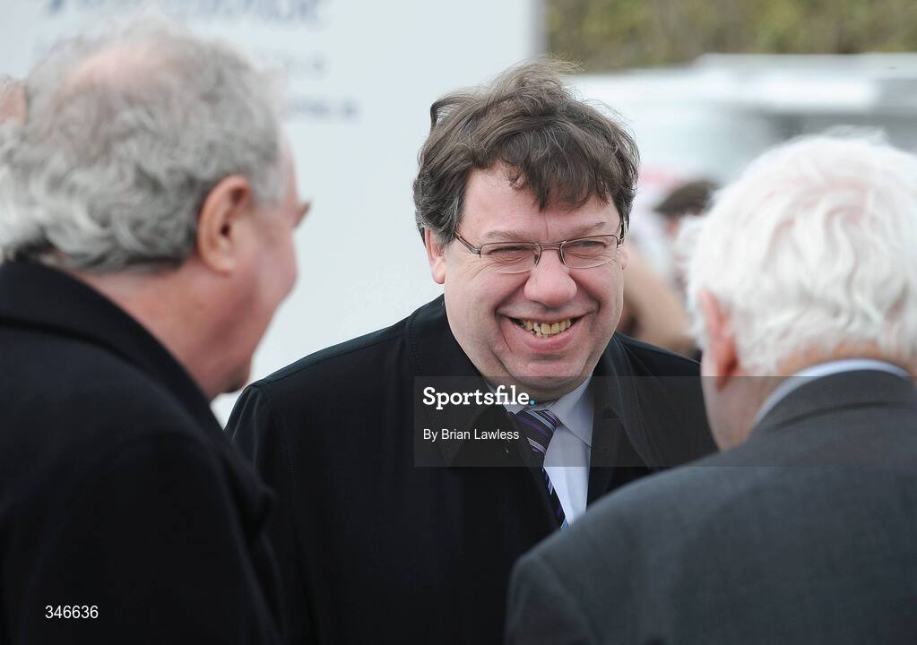 12 April 2009; An Taoiseach Brian Cowen before the start of the days racing. Fairyhouse, Co. Meath. Picture credit: Brian Lawless / SPORTSFILE *** Local Caption ***