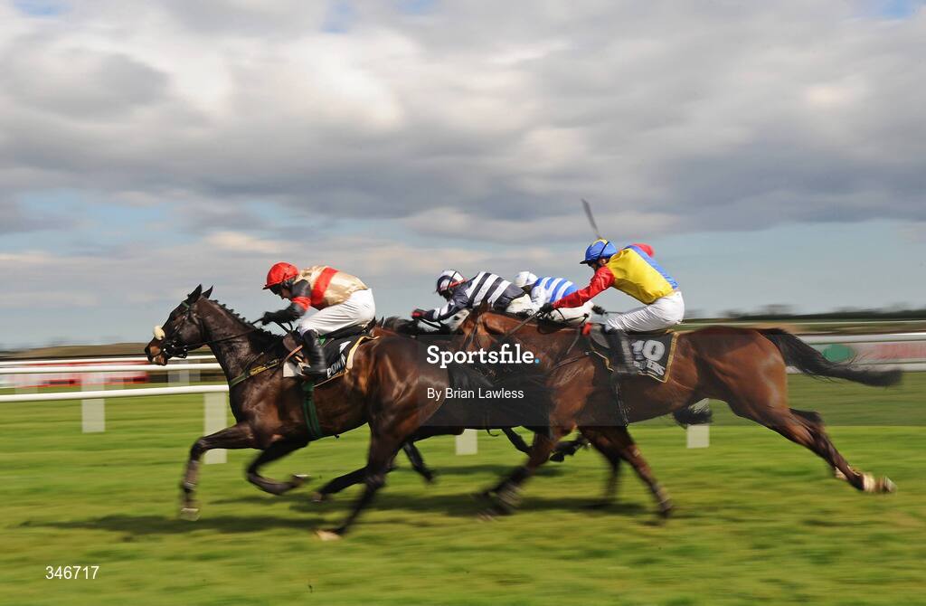 12 April 2009; Aran Concerto, with Paul Carberry up, races clear of the field on the way to winning the Powers Gold Cup. Fairyhouse, Co. Meath. Picture credit: Brian Lawless / SPORTSFILE *** Local Caption ***
