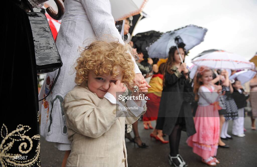 13 April 2009;  Daniel Brennan, aged 2, from Dunboyne, Co. Meath at Fairyhouse. Fairyhouse Racecourse, Co. Meath. Photo by Sportsfile