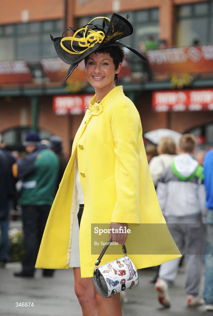 13 April 2009; Olivia Jones from Enniskillen, Co. Fermanagh enjoying the days racing at Fairyhouse. Fairyhouse Racecourse, Co. Meath. Photo by Sportsfile