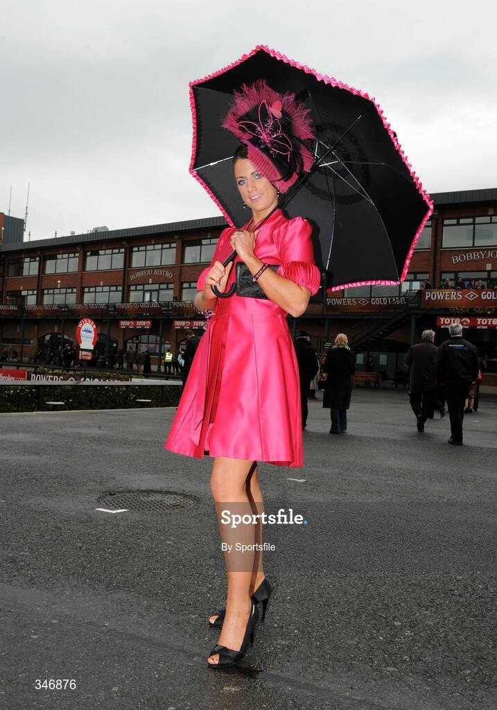 13 April 2009; Lisa Kennedy from St. Margaret's, Co. Dublin enjoying the days racing at Fairyhouse. Fairyhouse Racecourse, Co. Meath. Photo by Sportsfile