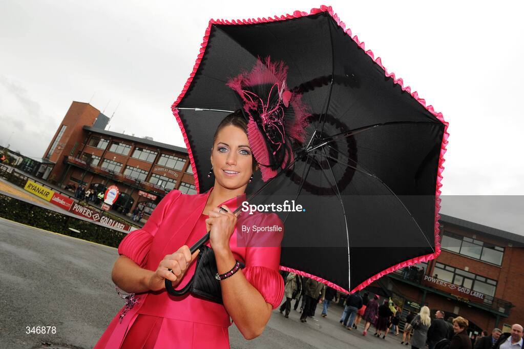 13 April 2009; Lisa Kennedy from St. Margaret's, Co. Dublin enjoying the days racing at Fairyhouse. Fairyhouse Racecourse, Co. Meath. Photo by Sportsfile