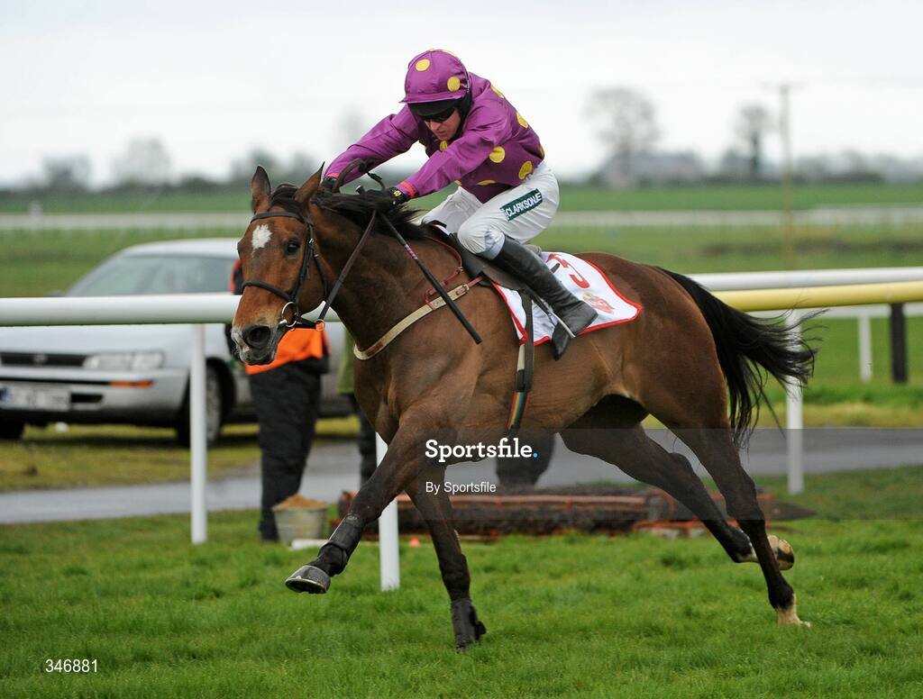 13 April 2009; Big Zeb, with Barry Geraghty up, on their way to winning the King Crisps Hurdle. Fairyhouse Racecourse, Co. Meath. Photo by Sportsfile