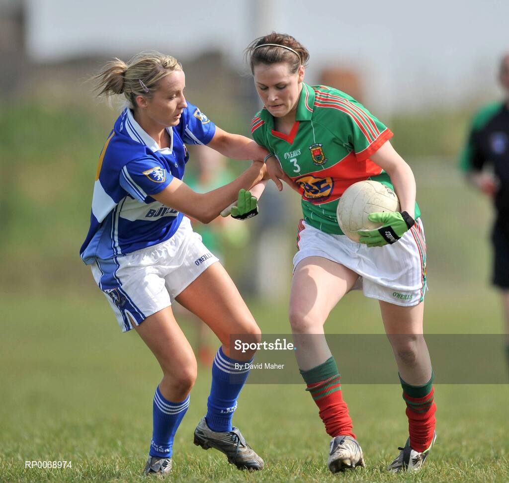 19 April 2009; Nicola Hurst, Mayo, in action against Tracey Lawlor, Laois. Bord Gais Energy Ladies National Football League, Division 1, Semi-Final, Mayo v Laois, Aughamore, Ballyhaunis, Co Mayo. Picture credit: David Maher / SPORTSFILE