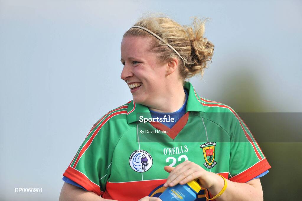 19 April 2009; Emma Mullin, Mayo, celebrates at the end of the game. Bord Gais Energy Ladies National Football League, Division 1, Semi-Final, Mayo v Laois, Aughamore, Ballyhaunis, Co Mayo. Picture credit: David Maher / SPORTSFILE