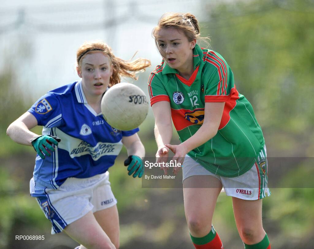 19 April 2009; Aoife Herbert, Mayo, in action against Patrica Fogarty, Laois. Bord Gais Energy Ladies National Football League, Division 1, Semi-Final, Mayo v Laois, Aughamore, Ballyhaunis, Co Mayo. Picture credit: David Maher / SPORTSFILE