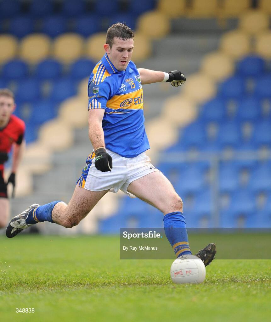 25 April 2009; Barry Grogan, Tipperary, shoots a penalty over the bar. Allianz GAA National Football League, Division 3 Final, Down v Tipperary, Pearse Park, Longford. Picture credit: Ray McManus / SPORTSFILE