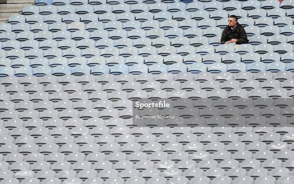 26 April 2009; A supporter awaits the start of the match. Allianz GAA National Football League, Division 2 Final, Cork v Monaghan, Croke Park, Dublin. Picture credit: Stephen McCarthy / SPORTSFILE