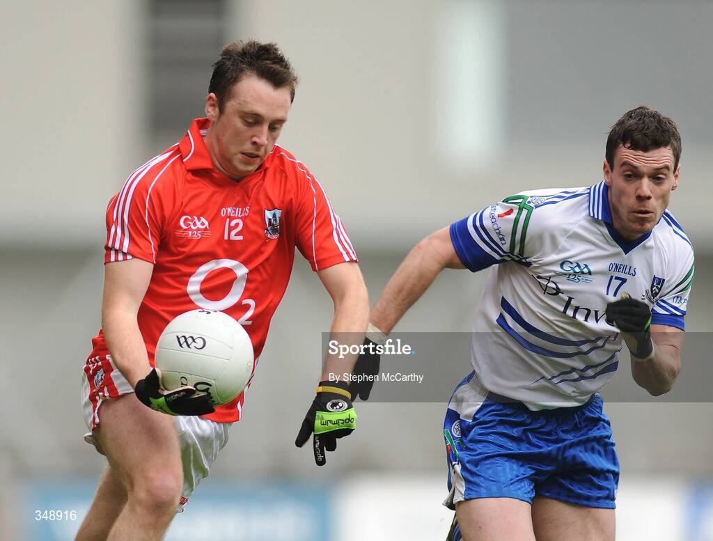 26 April 2009; Paul Kerrigan, Cork, in action against Gary McEnaney, Monaghan. Allianz GAA National Football League, Division 2 Final, Cork v Monaghan, Croke Park, Dublin. Picture credit: Stephen McCarthy / SPORTSFILE
