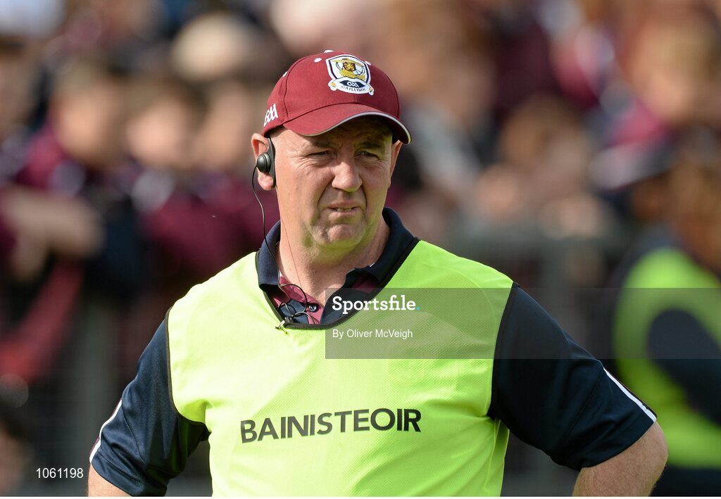 27 September 2015; Ruairi Og Cushendall manager John McKillop. Antrim Senior Championship Hurling Final, Ruairi Og Cushendall v Ballycastle McQuillan, Dunloy GAA Club, Dunloy, Co. Antrim. Picture credit: Oliver McVeigh / SPORTSFILE