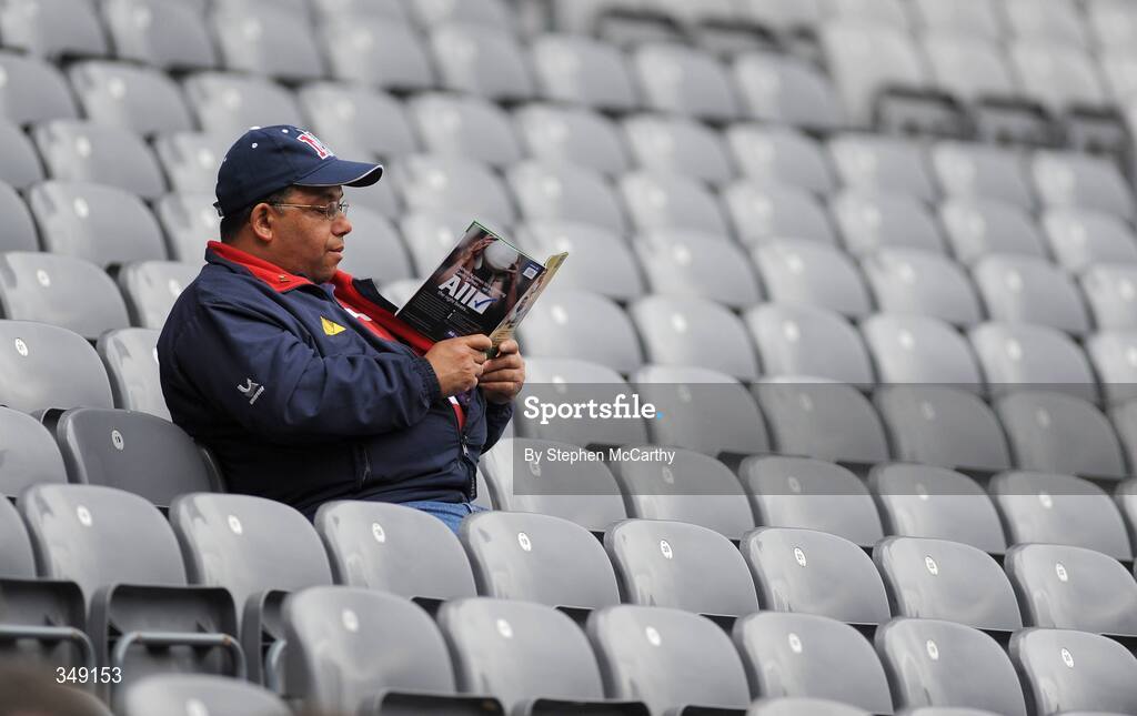 26 April 2009; A spectator reads his programme ahead of the game. Allianz GAA National Football League, Division 2 Final, Cork v Monaghan, Croke Park, Dublin. Picture credit: Stephen McCarthy / SPORTSFILE