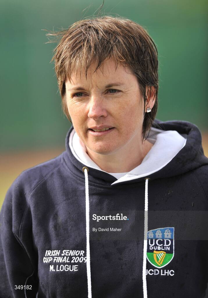 26 April 2009; Mary Logue, UCD head coach. ESB Irish Senior Women's Cup Final, Pegasus v UCD, National Hockey Stadium, UCD, Dublin. Picture credit: David Maher / SPORTSFILE