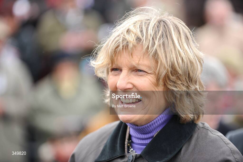 29 April 2009; Trainer of No One Tells Me Jessica Harrington after the Louis Fitzgerald Hotel Hurdle. 2009 Punchestown Irish National Hunt Festival, Punchestown Racecourse, Co. Kildare. Picture credit: Matt Browne / SPORTSFILE