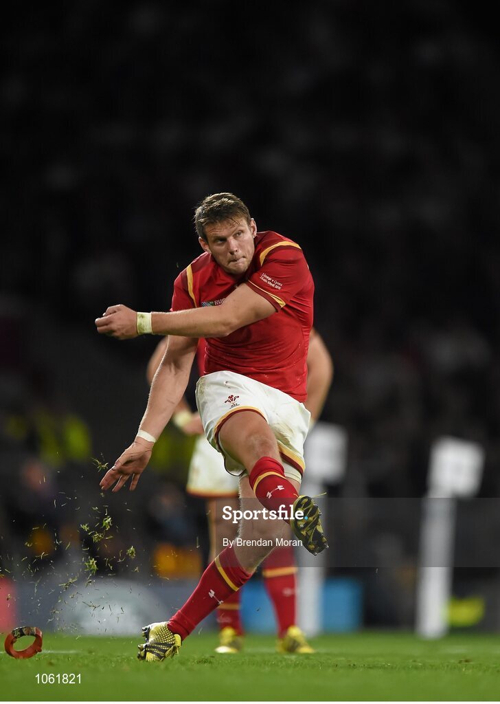 26 September 2015; Dan Biggar, Wales. 2015 Rugby World Cup, Pool A, England v Wales, Twickenham Stadium, London, England. Picture credit: Brendan Moran / SPORTSFILE