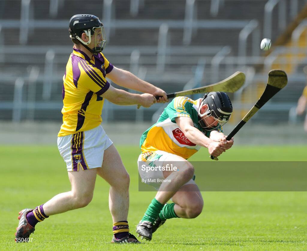 3 May 2009; Michael Jacob, Wexford, in action against Derek Murphy, Offaly. Allianz GAA NHL Division 2 Final, Wexford v Offaly, Semple Stadium, Thurles, Co. Tipperary. Picture credit: Matt Browne / SPORTSFILE