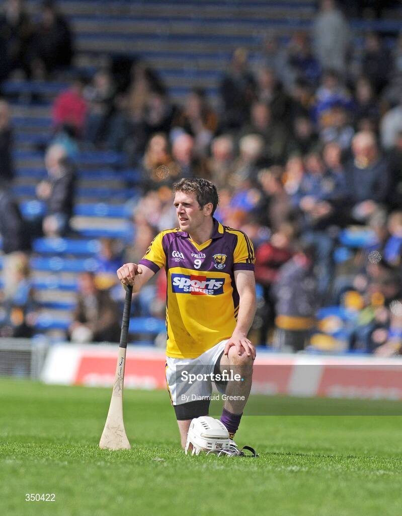 3 May 2009; A dejected Ciaran Kenny, Wexford, at the final whistle. Allianz GAA NHL Division 2 Final, Wexford v Offaly, Semple Stadium, Thurles, Co. Tipperary. Picture credit: Diarmuid Greene / SPORTSFILE