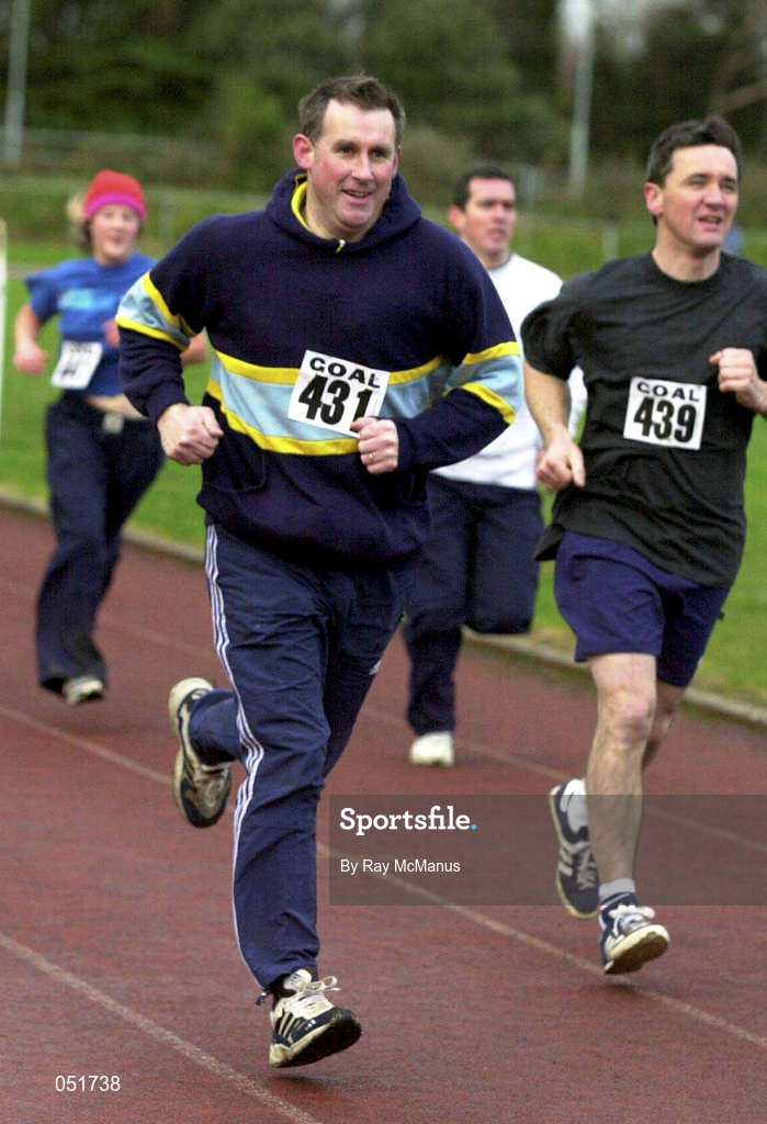 25 December 2000; Mick Spillane, the former All-Ireland medal winner for Kerry, during the Annual Goal Mile at Belfield in Dublin. Photo by Ray McManus/Sportsfile
