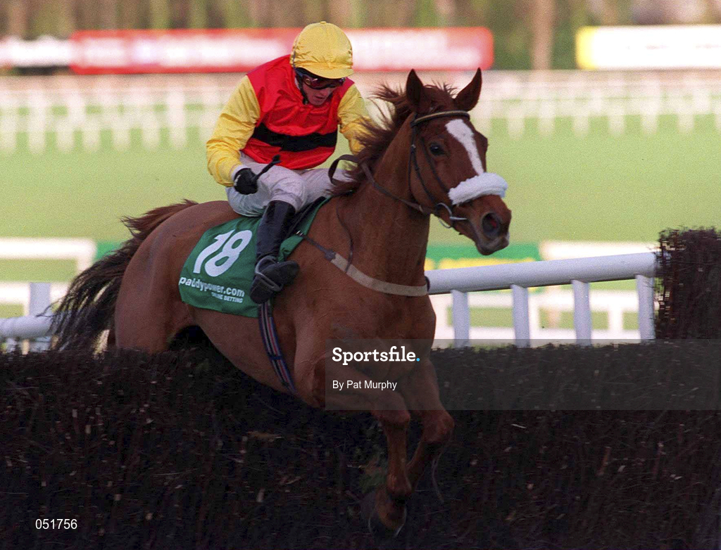 27 December 2000; Call Me Dara, with Neil Mulholland, up jumps the last to win the Paddy Power.Com, Handicap Steeplechase during day two of the Christmas Festival at Leopardstown Racecourse in Dublin. Photo by Pat Murphy/Sportsfile