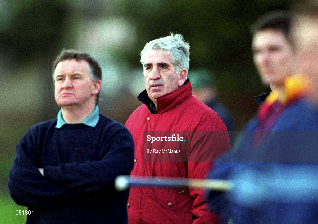 1 January 2001; Former Dublin Manager Michael O'Grady, second from left, watches on during the Dublin GAA Hurling Blue Stars Exibition Games at Glenallbyn in Stillorgan, Dublin. Photo by Ray McManus/Sportsfile