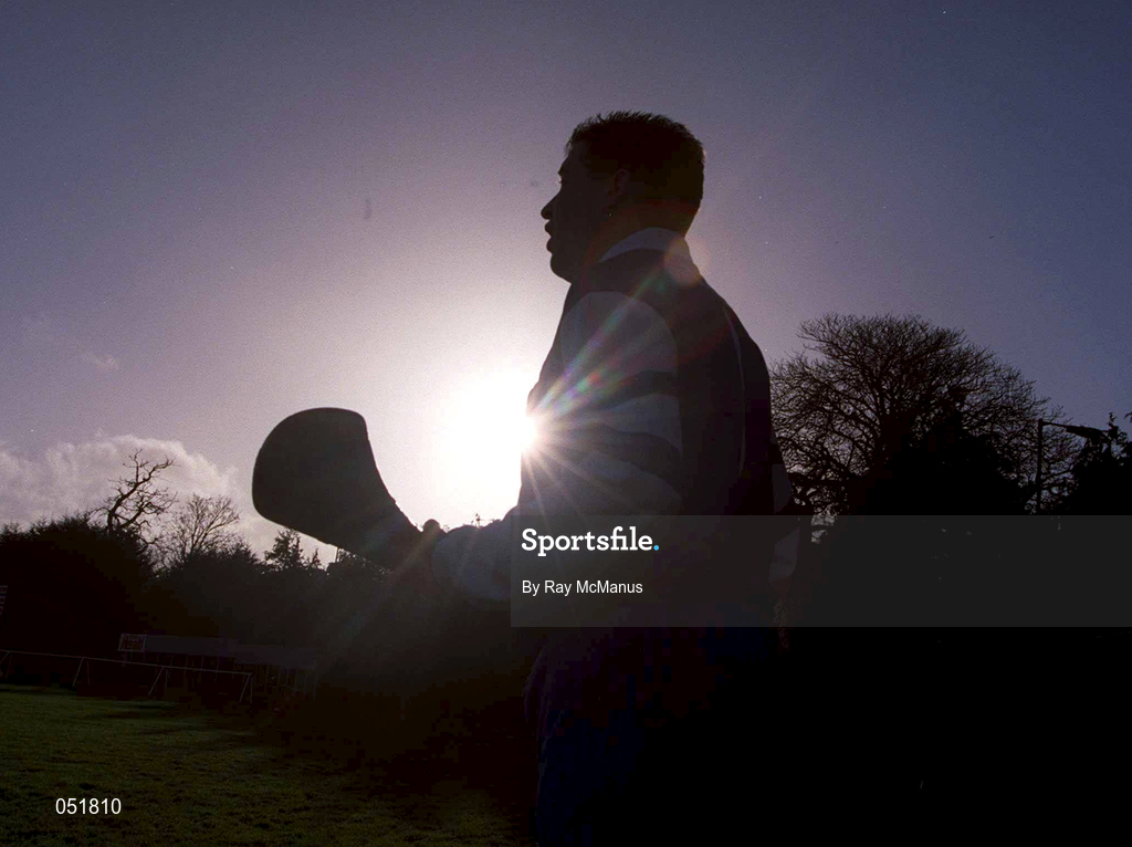 1 January 2001; A silhouette during the Dublin GAA Hurling Blue Stars Exibition Games at Glenallbyn in Stillorgan, Dublin. Photo by Ray McManus/Sportsfile