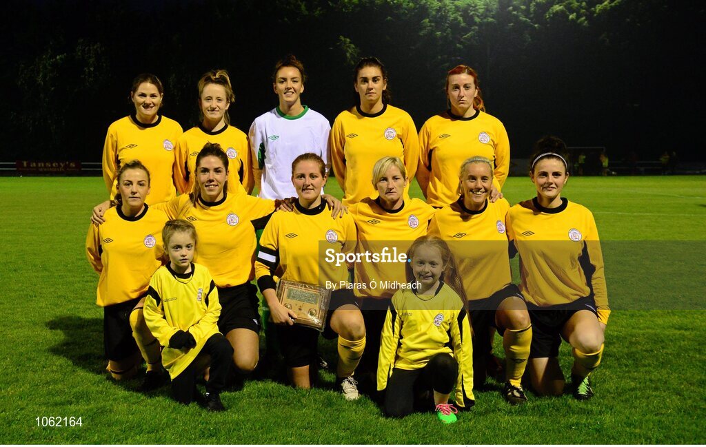 30 September 2015; The St Catherine’s LFC team. FAI Umbro Women’s Intermediate Cup Final, St Catherine’s LFC v Shelbourne U18 LFC. Frank Cooke Park, Glasnevin, Dublin. Picture credit: Piaras Ó Mídheach / SPORTSFILE