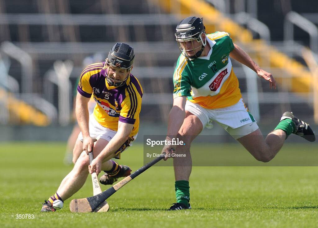 3 May 2009; Michael Jacob, Wexford, in action against Derek Molloy, Offaly. Allianz GAA NHL Division 2 Final, Wexford v Offaly, Semple Stadium, Thurles, Co. Tipperary. Picture credit: Diarmuid Greene / SPORTSFILE