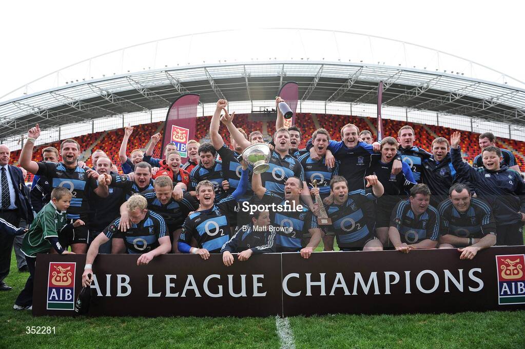 9 May 2009; Shannon players celebrate with the cup after extra time victory over Clontarf. AIB League Division 1 Final, Shannon v Clontarf, Thomond Park, Limerick. Picture credit: Matt Browne / SPORTSFILE