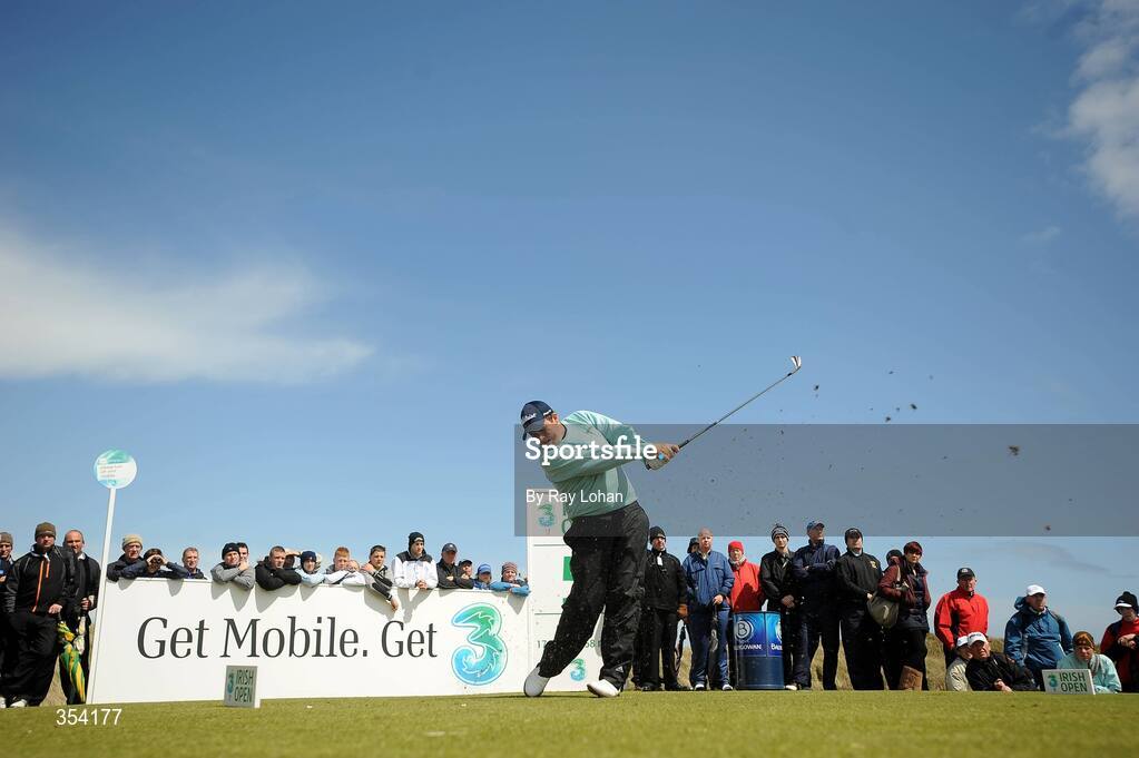 17 May 2009; Shane Lowry tees off at the 5th during the 3 Irish Open Golf Championship. County Louth Golf Club, Baltray, Co. Louth. Picture credit: Ray Lohan / SPORTSFILE