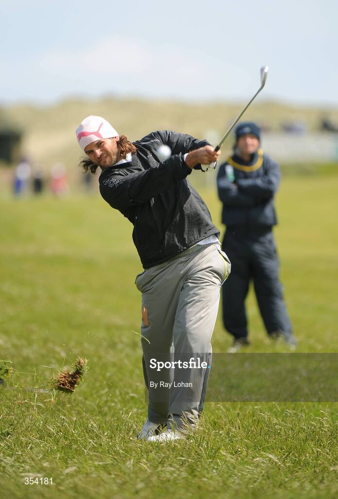 17 May 2009; Sweden's Johan Edfors hits his second shot on the 4th during the 3 Irish Open Golf Championship. County Louth Golf Club, Baltray, Co. Louth. Picture credit: Ray Lohan / SPORTSFILE