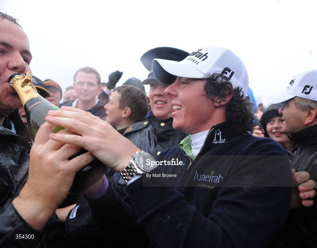 17 May 2009; Rory Mcllroy congratulates Shane Lowry, on the 18th green, after he won the 3 Irish Open Golf Championship. County Louth Golf Club, Baltray, Co. Louth. Picture credit: Matt Browne / SPORTSFILE