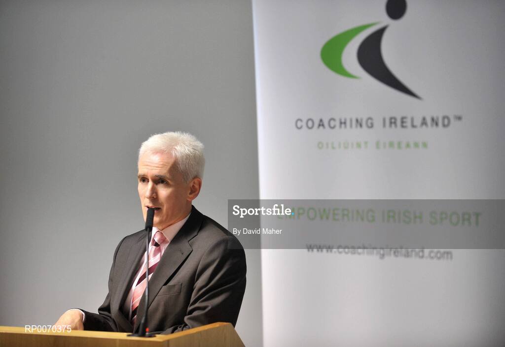 19 May 2009; Michael McGeehin, Director, Coaching Ireland, speaking during the launch of Coaching People with Disabilities, All Island Coach Education Framework. Sports HQ, Park West, Dublin. Picture credit: David Maher / SPORTSFILE