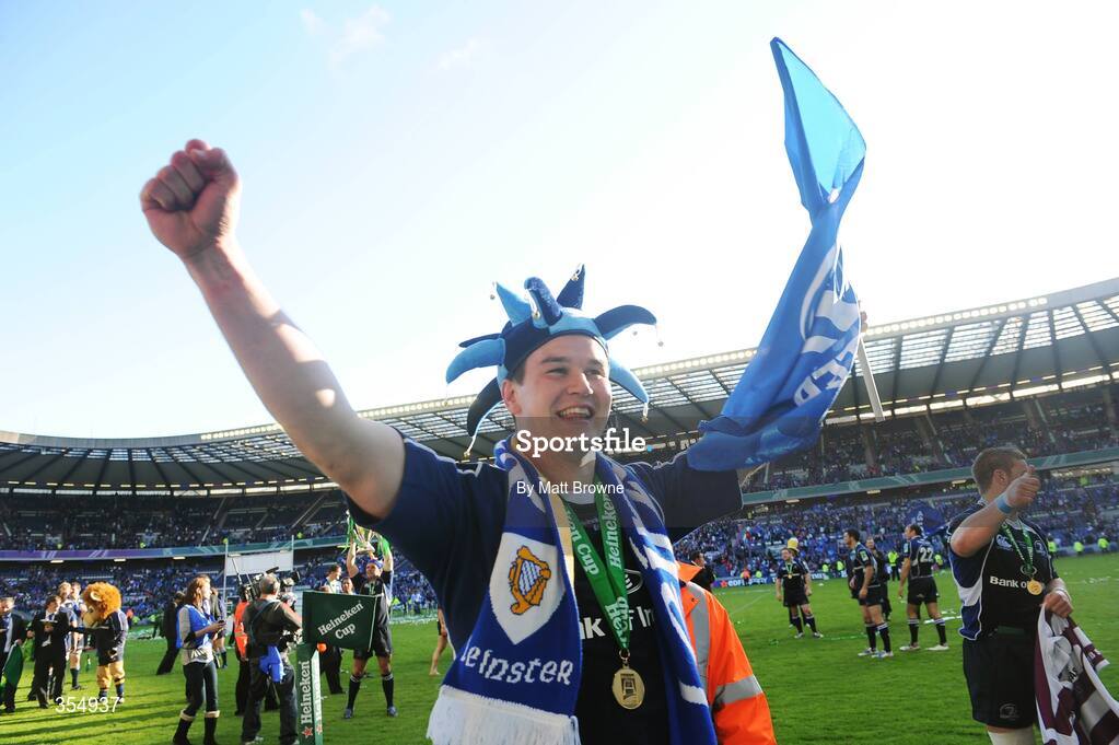 23 May 2009; Jonathan Sexton, Leinster, celebrates after the game. Heineken Cup Final, Leinster v Leicester Tigers, Murrayfield Stadium, Edinburgh, Scotland. Picture credit: Matt Browne / SPORTSFILE