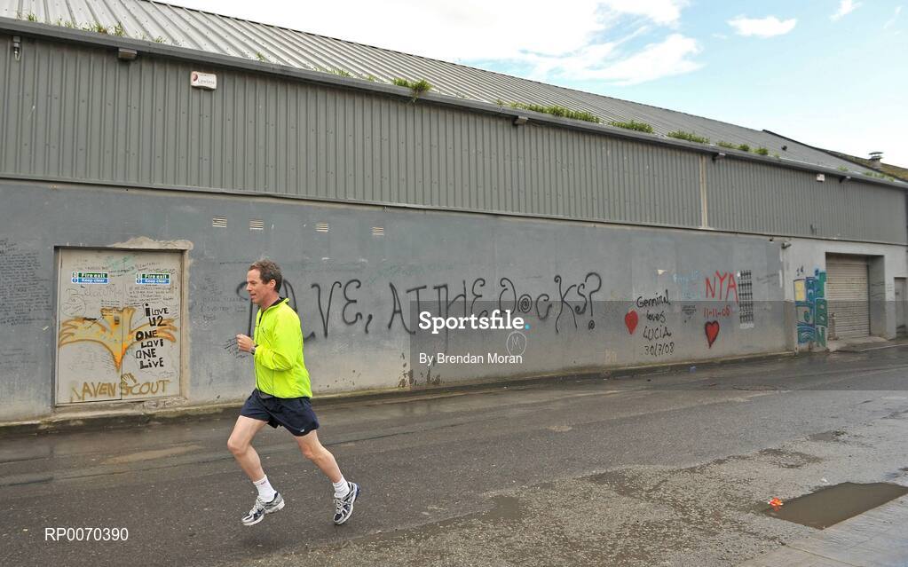 19 May 2009; Close to 2,500 walkers, joggers and runners of all abilities took part in the annual Docklands Fun Run this evening. An estimated €12,000 was raised for designated charity, Irish Autism Action. The first man over the finish line was Paul O'Connell, from Dublin, who completed the 8km run in 25 minutes and 51 seconds. Caitriona Jennings was the first woman home, in a time of 30 minutes and 02 seconds. Docklands Grand Canal Square, Dublin. Picture credit: Brendan Moran / SPORTSFILE