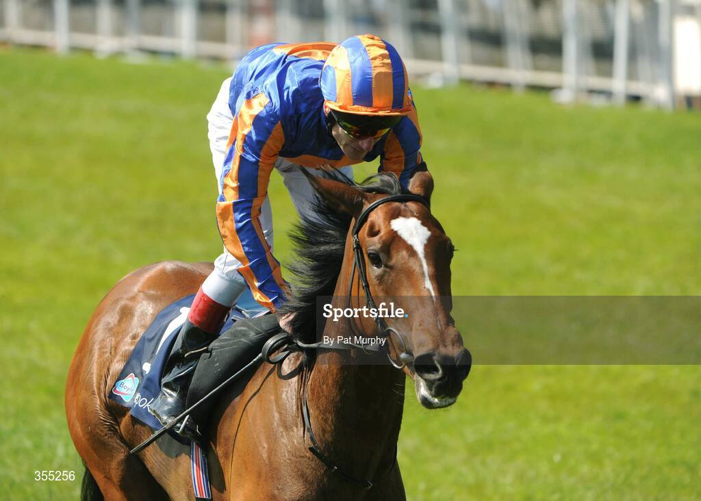 24 May 2009; Again, with Johnny Murtagh up, crosses the finish line to win the Boylesports.com Irish 1,000 Guineas. Boylesports.com Irish Guineas Festival 2009, Curragh Racecourse, Co. Kildare. Picture credit: Pat Murphy / SPORTSFILE