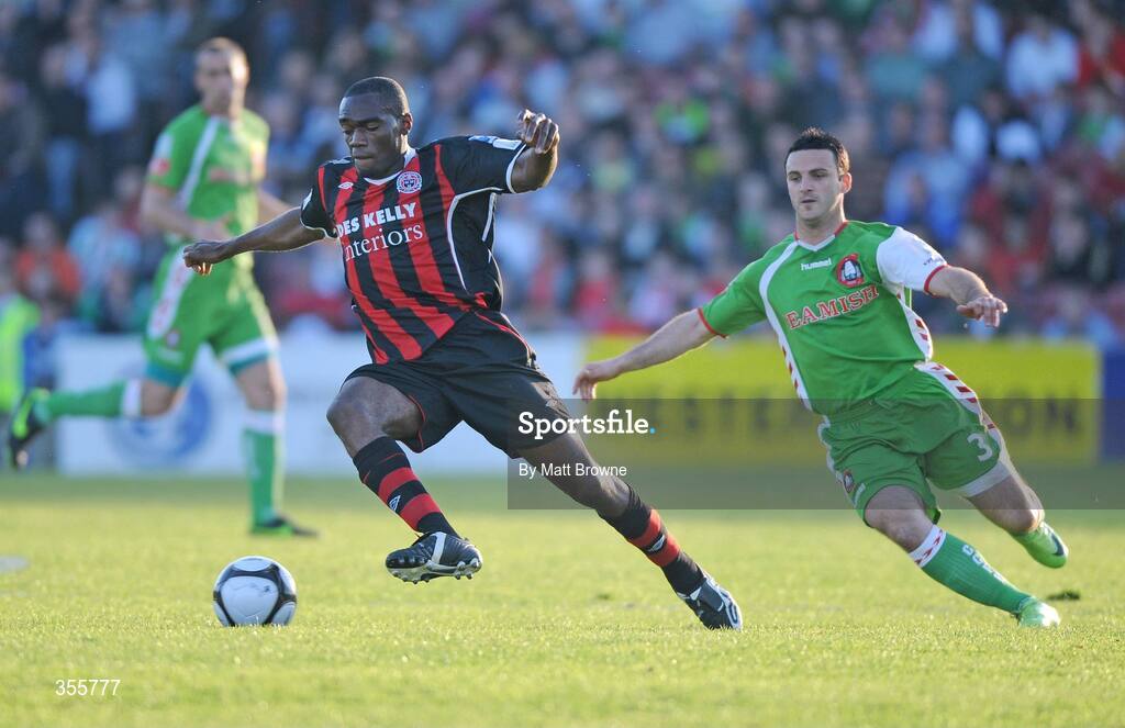 29 May 2009; Joseph Ndo, Bohemians, in action against Danny Murphy, Cork City. League of Ireland Premier Division, Cork City v Bohemians, Turners Cross, Cork. Picture credit: Matt Browne / SPORTSFILE