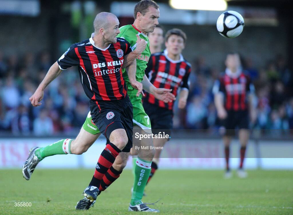 29 May 2009; Colin Healy, Cork City, in action against Paul Keegan, Bohemians. League of Ireland Premier Division, Cork City v Bohemians, Turners Cross, Cork. Picture credit: Matt Browne / SPORTSFILE