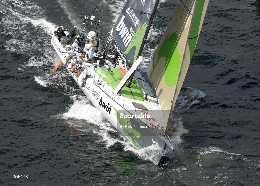 30 May 2009; Green Dragon, skippered by Ian Walker during the race. In-port race day, during the Volvo Ocean Race 2008-09, in Galway Bay, Galway. Picture credit: Rick Tomlinso / Volvo Ocean Race / SPORTSFILE