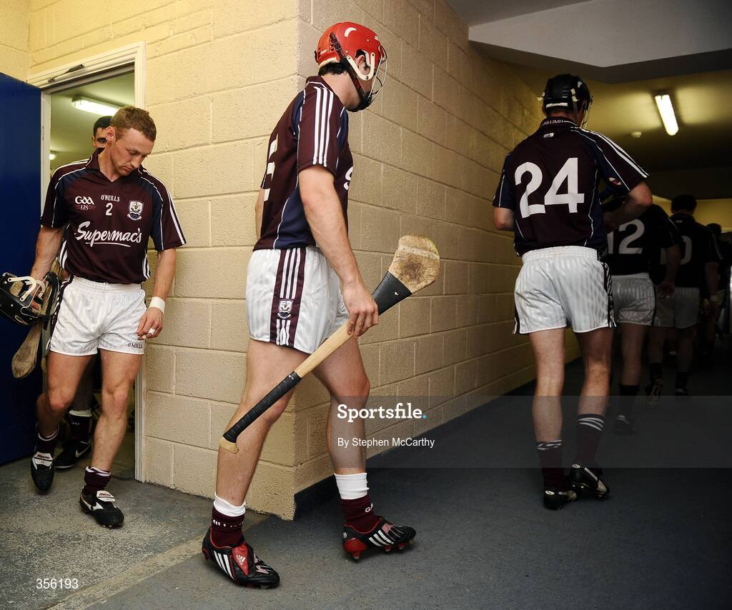 31 May 2009; Galway players leave the dressing room prior to their first ever game in the Leinster GAA Hurling Senior Championship. Leinster GAA Hurling Senior Championship Quarter-Final, Laois v Galway, O'Moore Park, Portlaoise, Co. Laois. Picture credit: Stephen McCarthy / SPORTSFILE