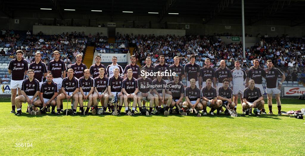 31 May 2009; The Galway squad prior to their first ever game in the Leinster GAA Hurling Senior Championship. Leinster GAA Hurling Senior Championship Quarter-Final, Laois v Galway, O'Moore Park, Portlaoise, Co. Laois. Picture credit: Stephen McCarthy / SPORTSFILE
