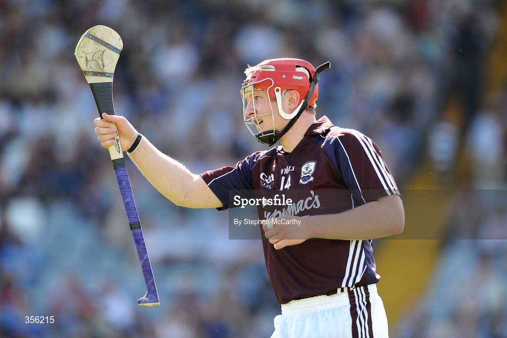 31 May 2009; Joe Canning, Galway, celebrates after scoring a point. Leinster GAA Hurling Senior Championship Quarter-Final, Laois v Galway, O'Moore Park, Portlaoise, Co. Laois. Picture credit: Stephen McCarthy / SPORTSFILE