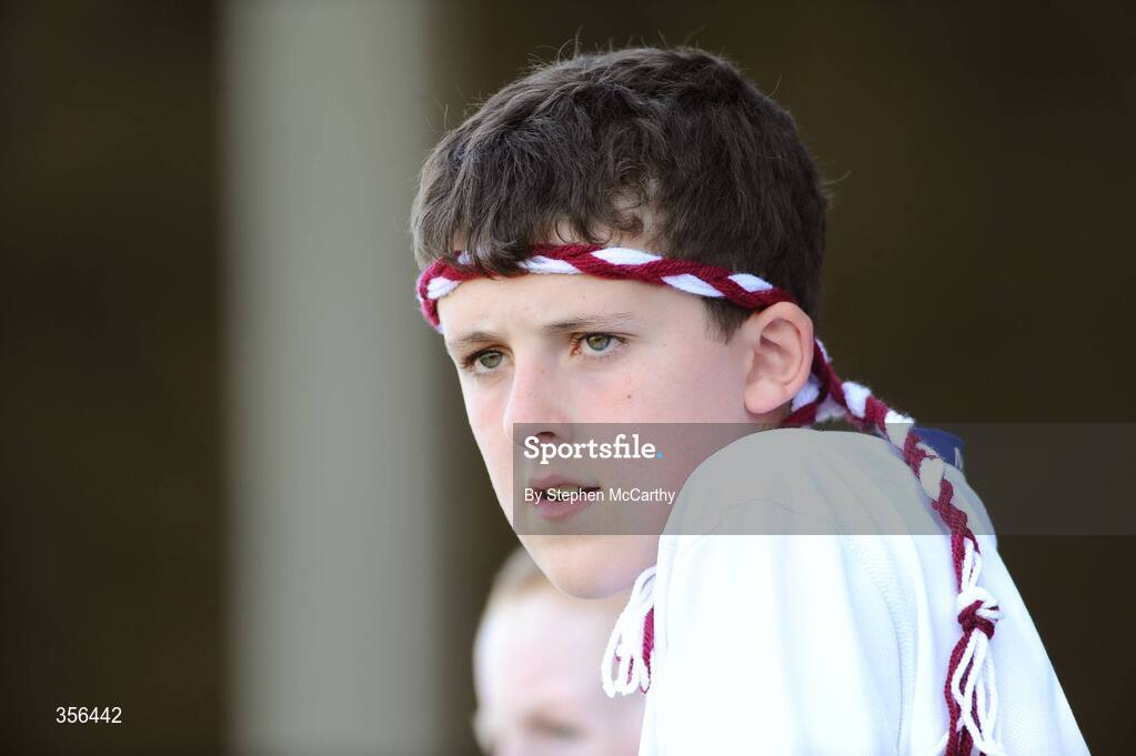 31 May 2009; A young Galway supporter watches on during the game. Leinster GAA Hurling Senior Championship Quarter-Final, Laois v Galway, O'Moore Park, Portlaoise, Co. Laois. Picture credit: Stephen McCarthy / SPORTSFILE