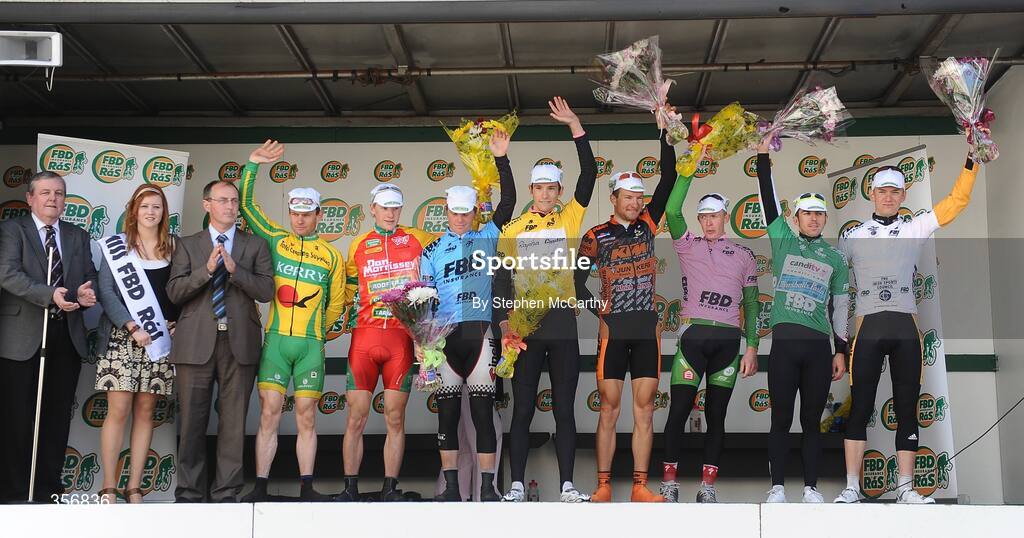 20 May 2009; The various jersey winners of Stage 4. FBD Insurance Ras 2009, Stage 4, Cahirciveen to Killorglin. Picture credit: Stephen McCarthy / SPORTSFILE