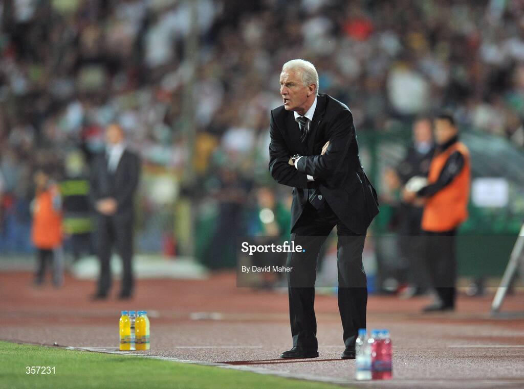 6 June 2009; Republic of Ireland manager Giovanni Trapattoni during the game. 2010 FIFA World Cup Qualifier, Bulgaria v Republic of Ireland, Vasil Levski Stadion, Sofia, Bulgaria. Picture credit: David Maher / SPORTSFILE