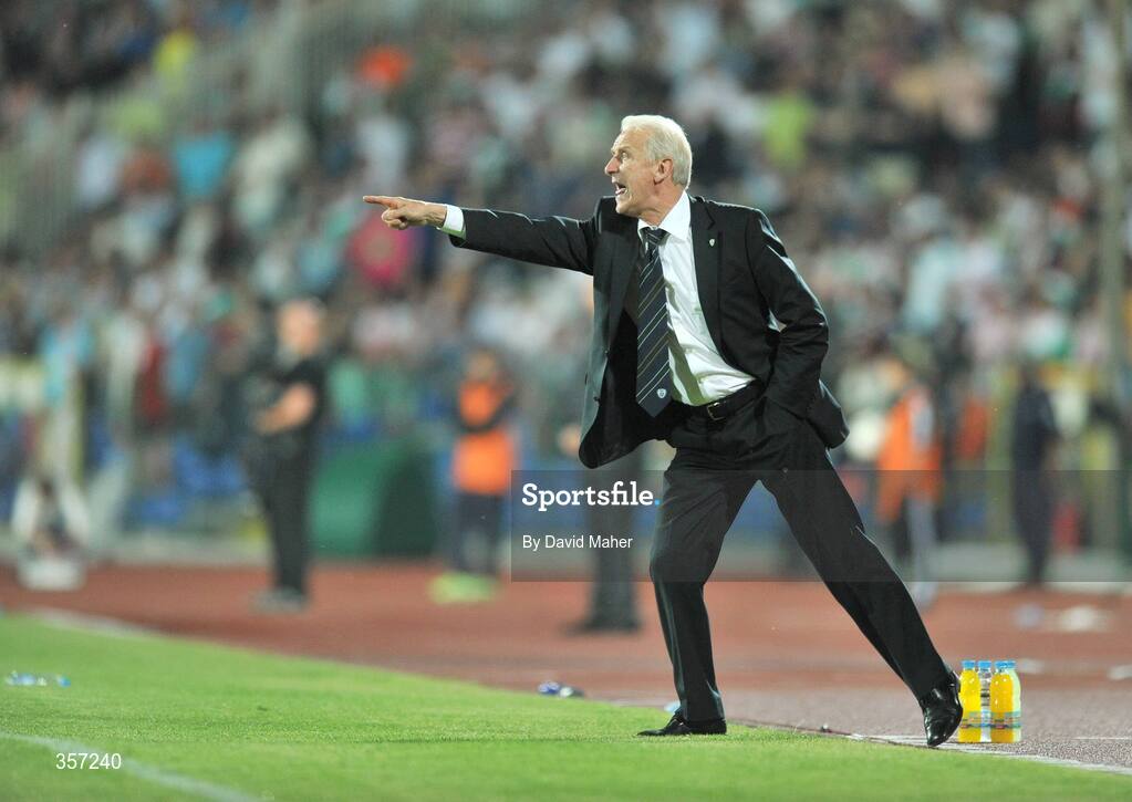 6 June 2009; Republic of Ireland manager Giovanni Trapattoni during the game. 2010 FIFA World Cup Qualifier, Bulgaria v Republic of Ireland, Vasil Levski Stadion, Sofia, Bulgaria. Picture credit: David Maher / SPORTSFILE