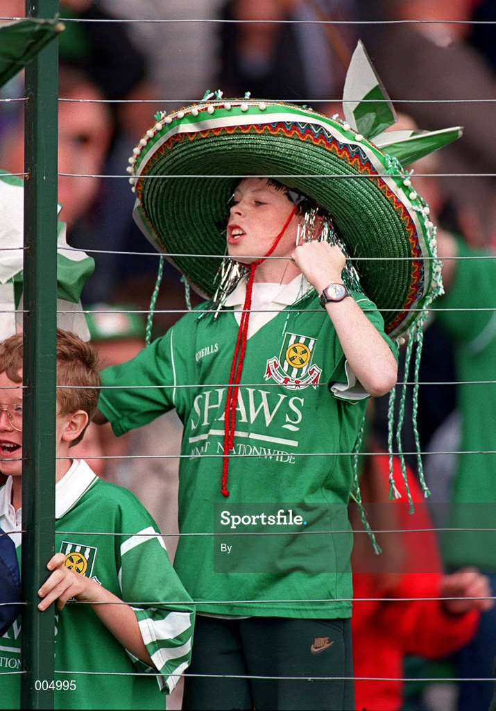 7 July 1996. Limerick Fan. Munster Hurling Final, Limerick v Tipperary, Gaelic Grounds, Limerick. Picture Credit: David Maher/SPORTSFILE.