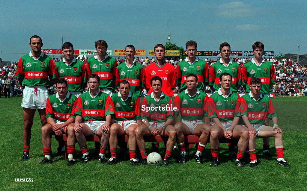 25 May 1997. The Mayo team who defeated Galway. Connacht Football Championship, Galway v Mayo, Tuam, Co. Galway. Picture Credit: Ray McManus/SPORTSFILE.