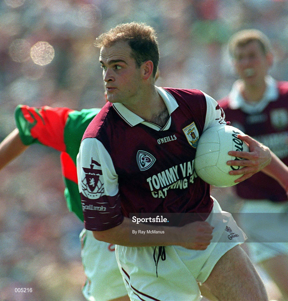 25 May 1997; Michael Donnelan of Galway during the GAA Football Senior Championship Quarter-Final match between Galway and Mayo at Tuam Stadium in Tuam, Galway. Photo by Ray McManus/Sportsfile
